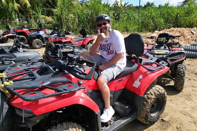 ATV Jungle Ride, Zipline and Ricks Cafe from Montego Bay - Zipline in the area: stairs, shoes, and the guides make or break it