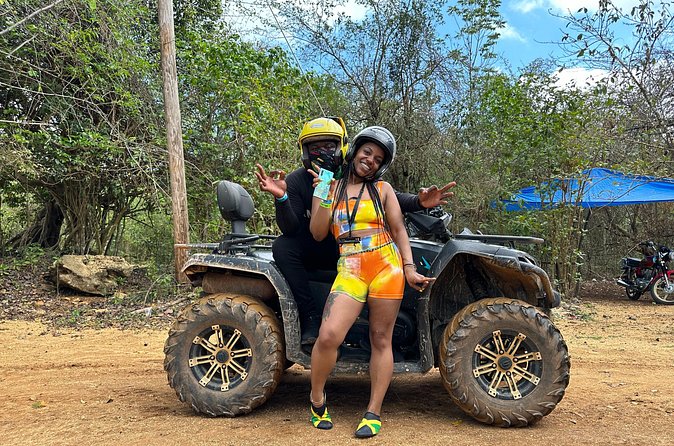 ATV Quad Biking and Bamboo Rafting with limestone foot massage. - Limestone foot massage, coconut, sugar cane, and included drinks