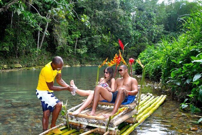 Bamboo Rafting with Limestone foot or Full Body Massage in Montego Bay - Pickup, Air-Conditioned Transport, and Private Group Time