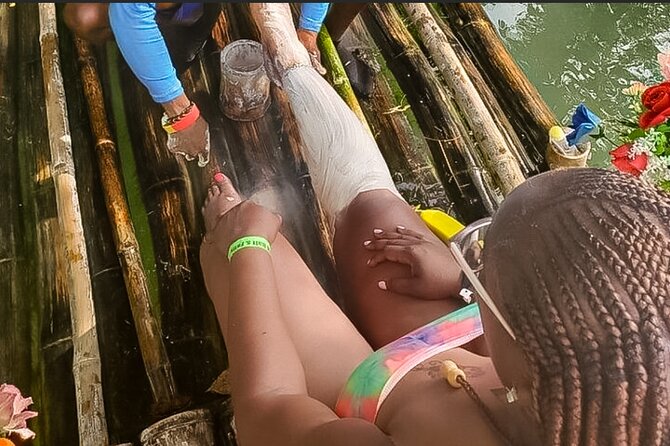 Bamboo River Rafting Limestone Foot Massage & Bottle of Rum Punch - Great River spring water and the photo moment factor