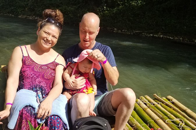 Bamboo River rafting with Limestone massage - Refreshments and the river stops: coconuts, beer, and optional food
