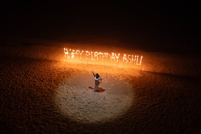 Birthday Fire Show experience in Montego Bay - Happy birthday sign + flames: the photo moment you’re paying for
