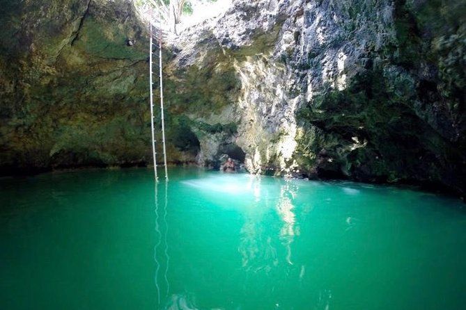 Blue Hole Mineral Spring and Ricks Cafe Private Tour - Blue Hole’s bar/grill, cabanas, and the beach-club vibe you can actually use