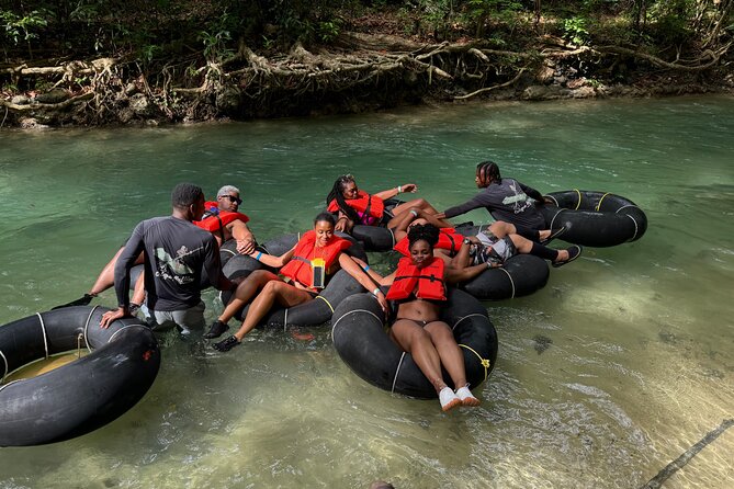 Blue Hole Secret Falls and River Tubing Private Tour - Getting from Montego Bay: air-conditioned comfort and real timing