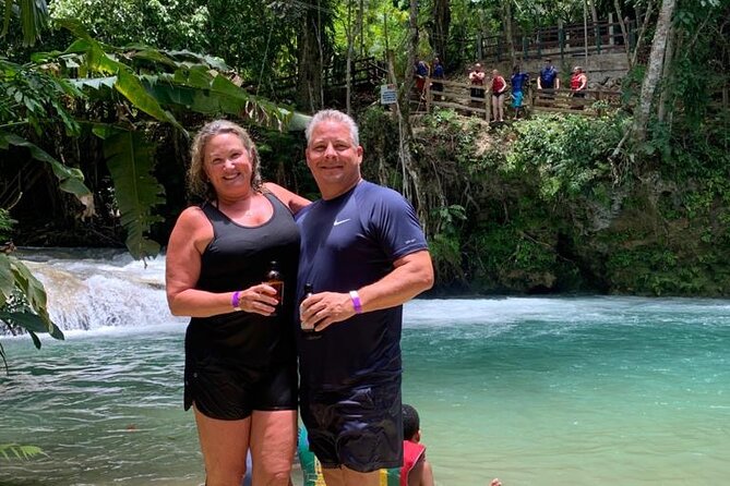 Blue Hole Water Falls (From Montego Bay & Falmouth) Private - Stop 1: Blue Hole Waterfalls, Rope Swing, and Horse in Water