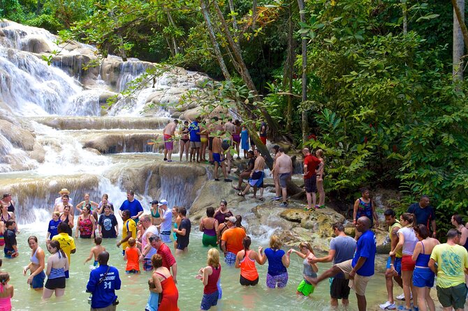 Dunn's River Falls and Blue Hole Adventure from Montego Bay Ja - Stop 2: Dunn’s River Falls Climb and Park Time (180 Feet, Guided)