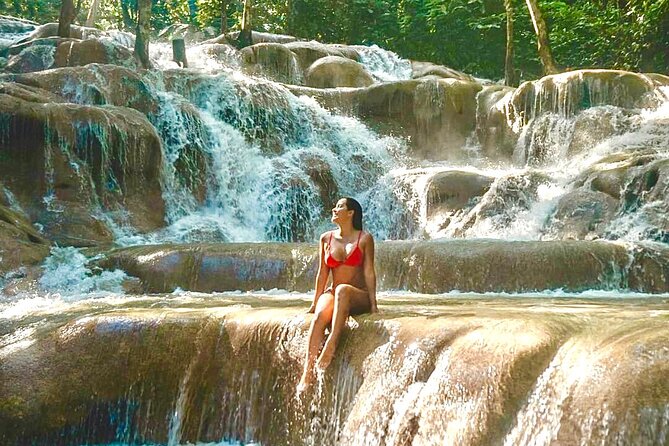 Dunn's River Falls , Bamboo Rafting & ATV Ride from Montego Bay - Bamboo rafting on the White River and the limestone massage add-on