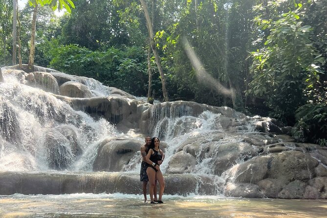 Dunn's River Park & Blue Hole Waterfall Combo from Montego Bay - Blue Hole Park: rope swings, limestone sinkholes, and jump platforms