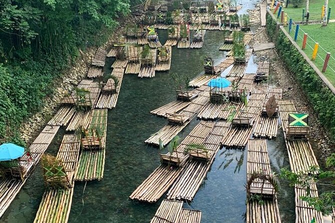 Great River Bamboo Rafting & Limestone Massage at Lethe Jamaica - The 30-Foot Bamboo Raft Down the Great River