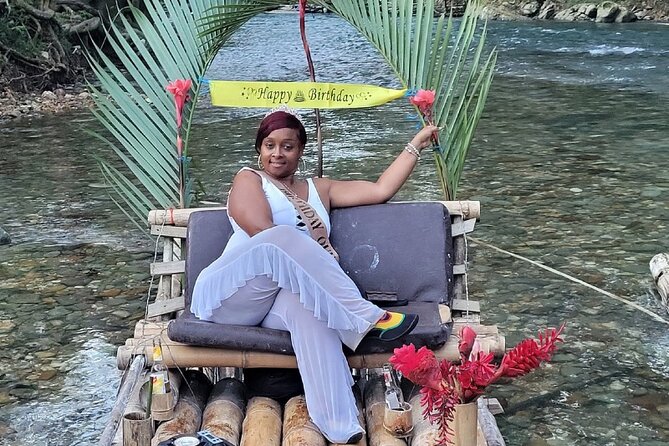 Great River Raft and Full Limestone body Massage In Montego Bay - The 30 ft handmade bamboo raft down the Great River