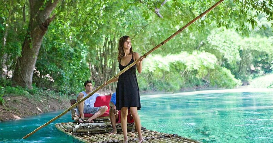 Jamaica: Bamboo Rafting on the Martha Brae - The 30-Foot Bamboo Raft: What the 3-Mile Ride Feels Like