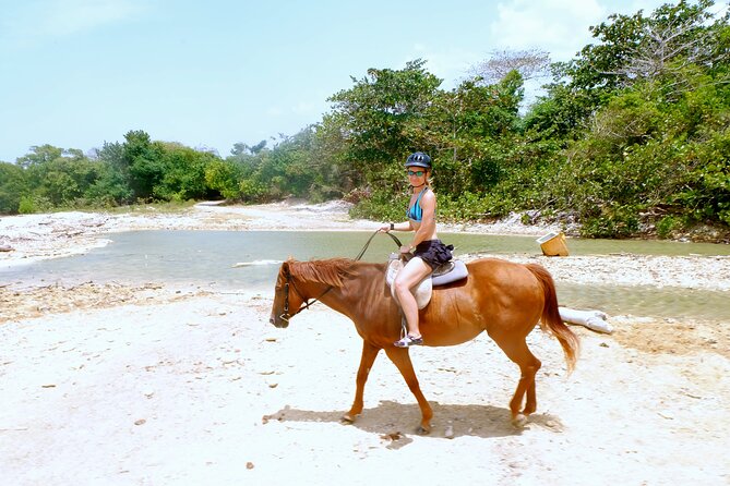 Lethe Bamboo Rafting, ATV, Horseback Riding Tour in Montego Bay - Stop 3 at Chukka Caribbean Adventures: horseback riding plus ocean splash