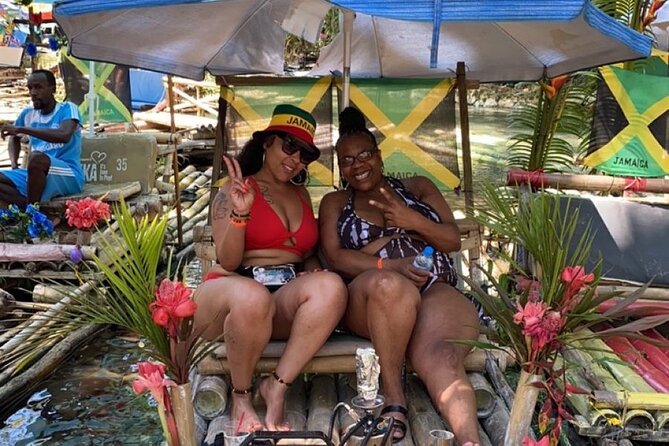 Lethe Bamboo Rafting with Limestone Foot Massage from Montego Bay - Getting on the raft: What a 30-foot bamboo ride feels like