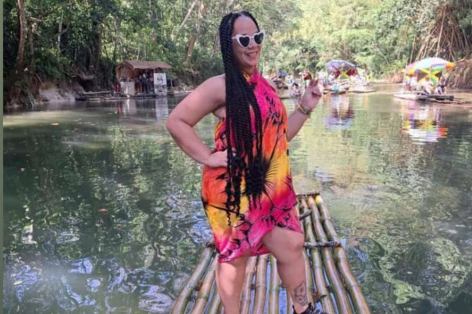 Lethe River Rafting Travel from Montego Bay w FREE Rum Punch - Riverbank bar stop and the optional limestone massage moment