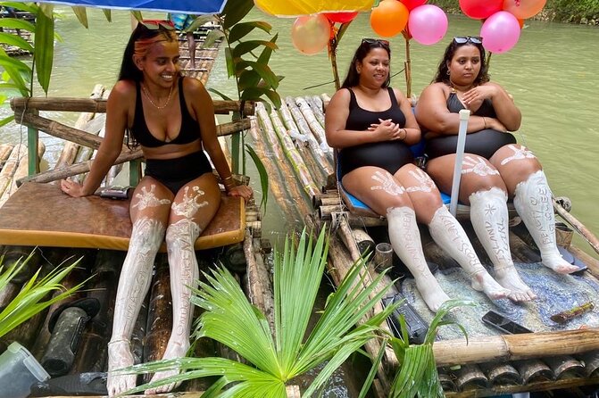 limestone Private massage and Rafting - Food and drinks: coconut water, bottled water, and jerk chicken