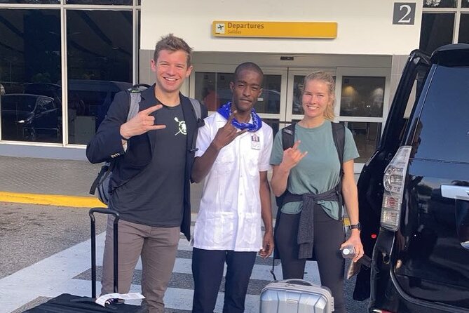 Montego Bay Jamaica Airport Transfer to Montego Bay and Falmouth - Inside the Van or Car: A/C Comfort, WiFi, Water, and Beer for 18+