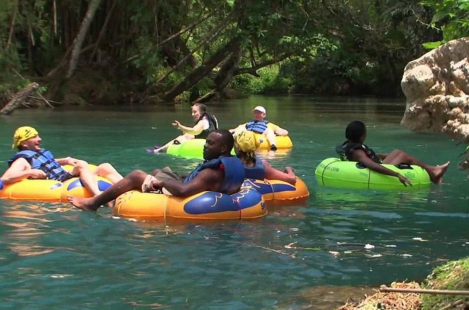 River Tubing with Private Transportation from Montego Bay - Bamboo Shade, Rope Swing, and a Real Break