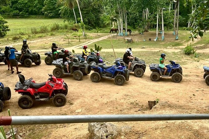 Zipline, Horseback Ride and Swim and Quad ATV bike in Negril - Chukka Outpost Sandy Bay: horseback and swim time with a scenic break